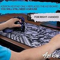 Vista 2 de AZERON Gaming Keypad – One Handed Keyboard for PC Gaming – Hall Effect Analog Thumbstick and 30 Programmable Keys – 3D Printed Customized Keypad