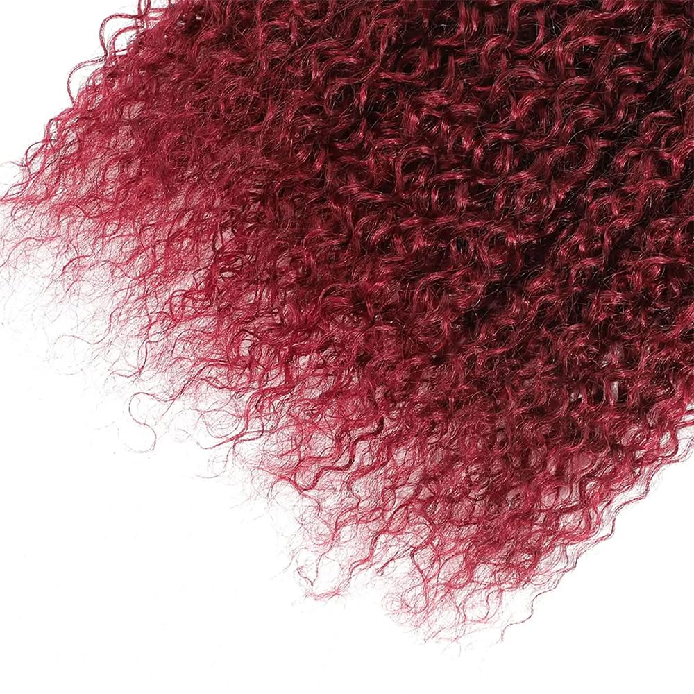 30 32 34 Inch Vinmdonm Burgundy Bundles Human Hair 99J Kinky Curly 3 Bundles Unprocessed Brazilian Virgin Hair Color Red Bundle