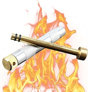Tragbares Kompressions-Feuerrohr – Metall-Feuerkolbenstarter | Outdoor-Survival-Zündwerkzeug, kompakter Notfall-Starterstab | Camping, Wandern, Jagd, Bushcraft-Ausrüstung für Abenteuer in der Wildnis