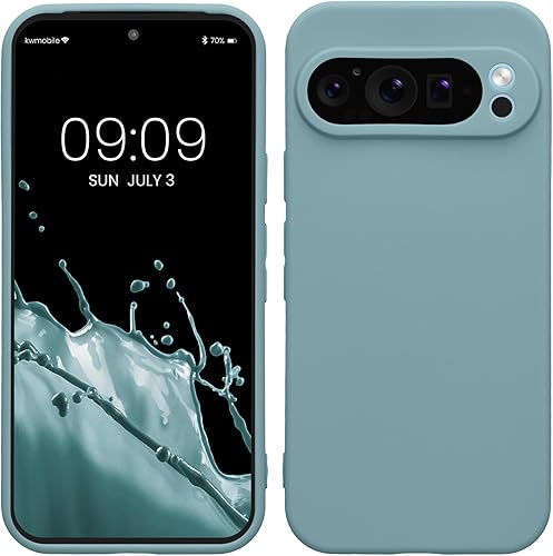 Miniatura 45 de kwmobile Funda compatible con Google Pixel 9 Pro - Funda protectora delgada de TPU para teléfono - Acabado mate suave - Negro mate NEGRO MATE,Piedra