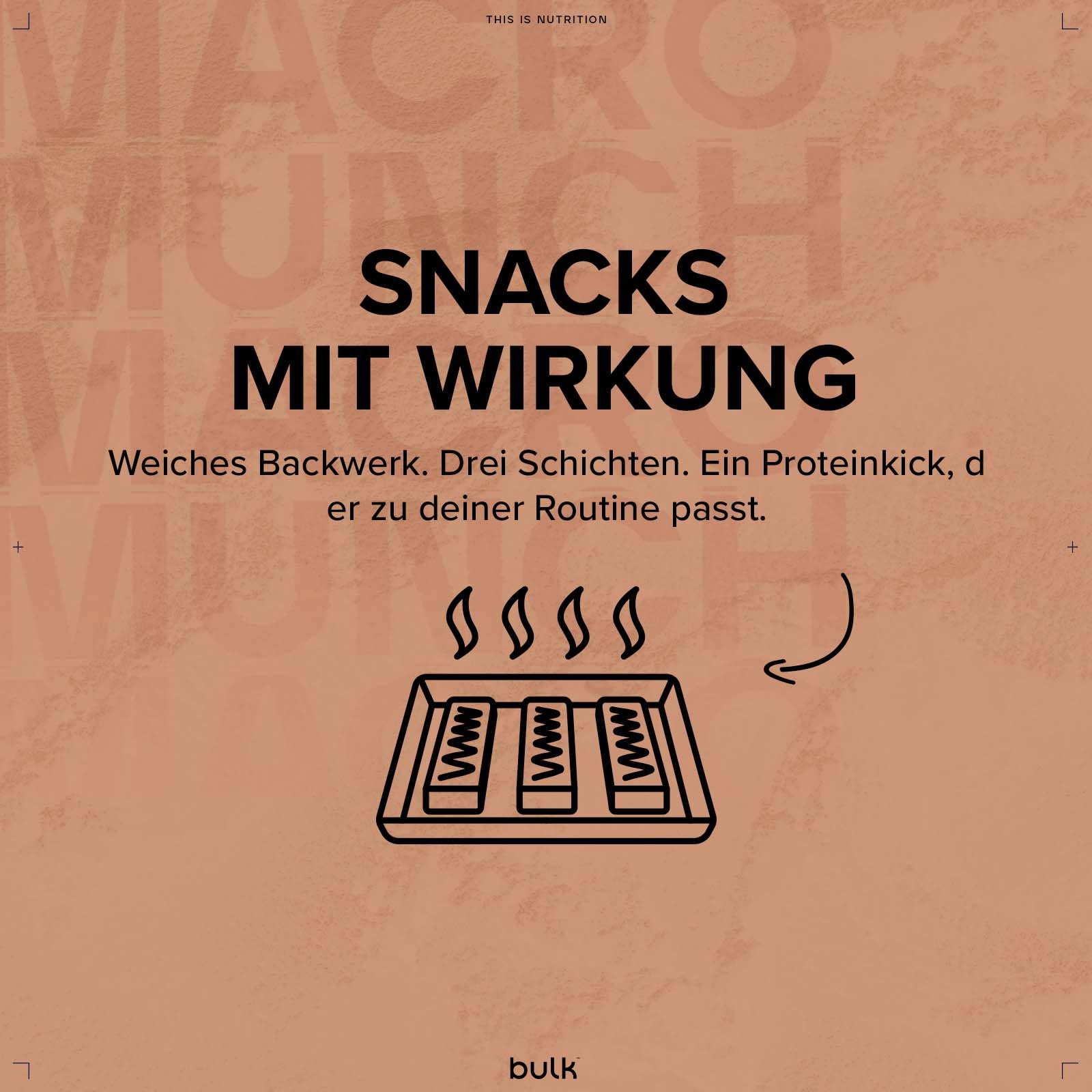 Bulk Macro Munch Protein Riegel, Wenig Zucker, Karamellisierter Apple Crumble, 62 g, Box mit 12 Riegeln
