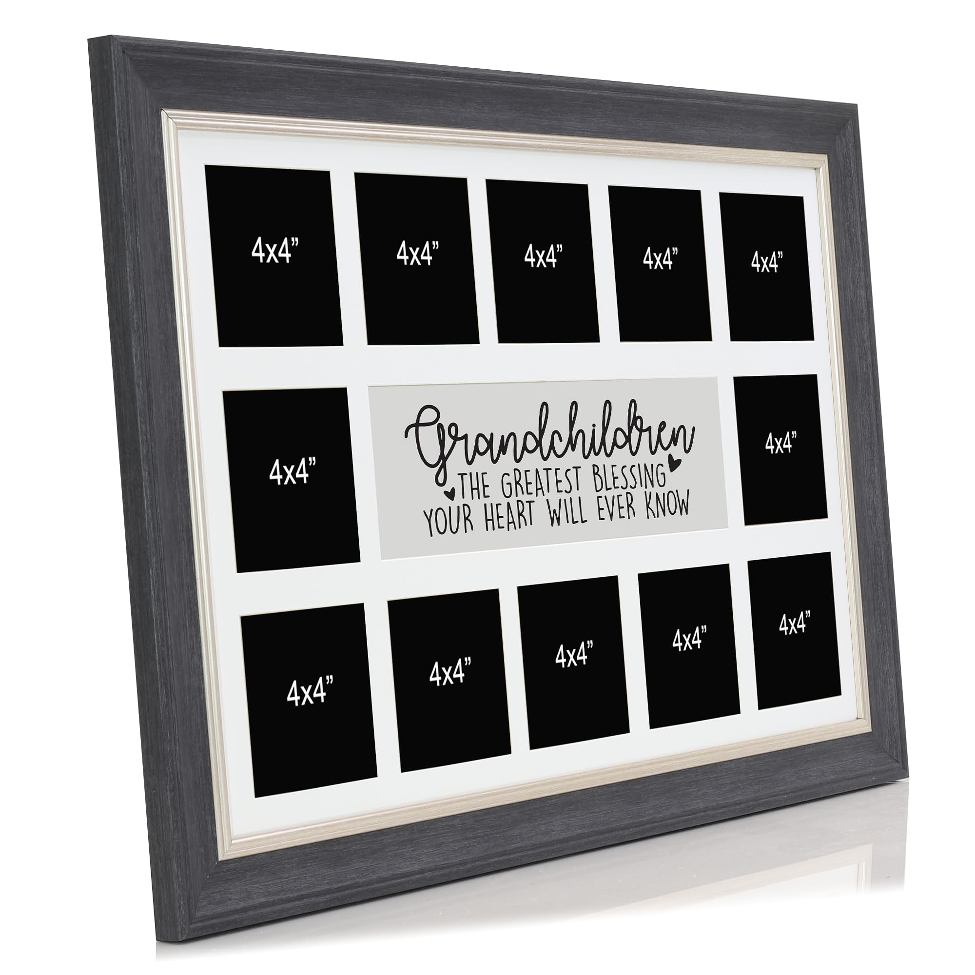 Photo Multi Picture Frame Large Collage Display Multi Opening Hangs landscape and Portrait