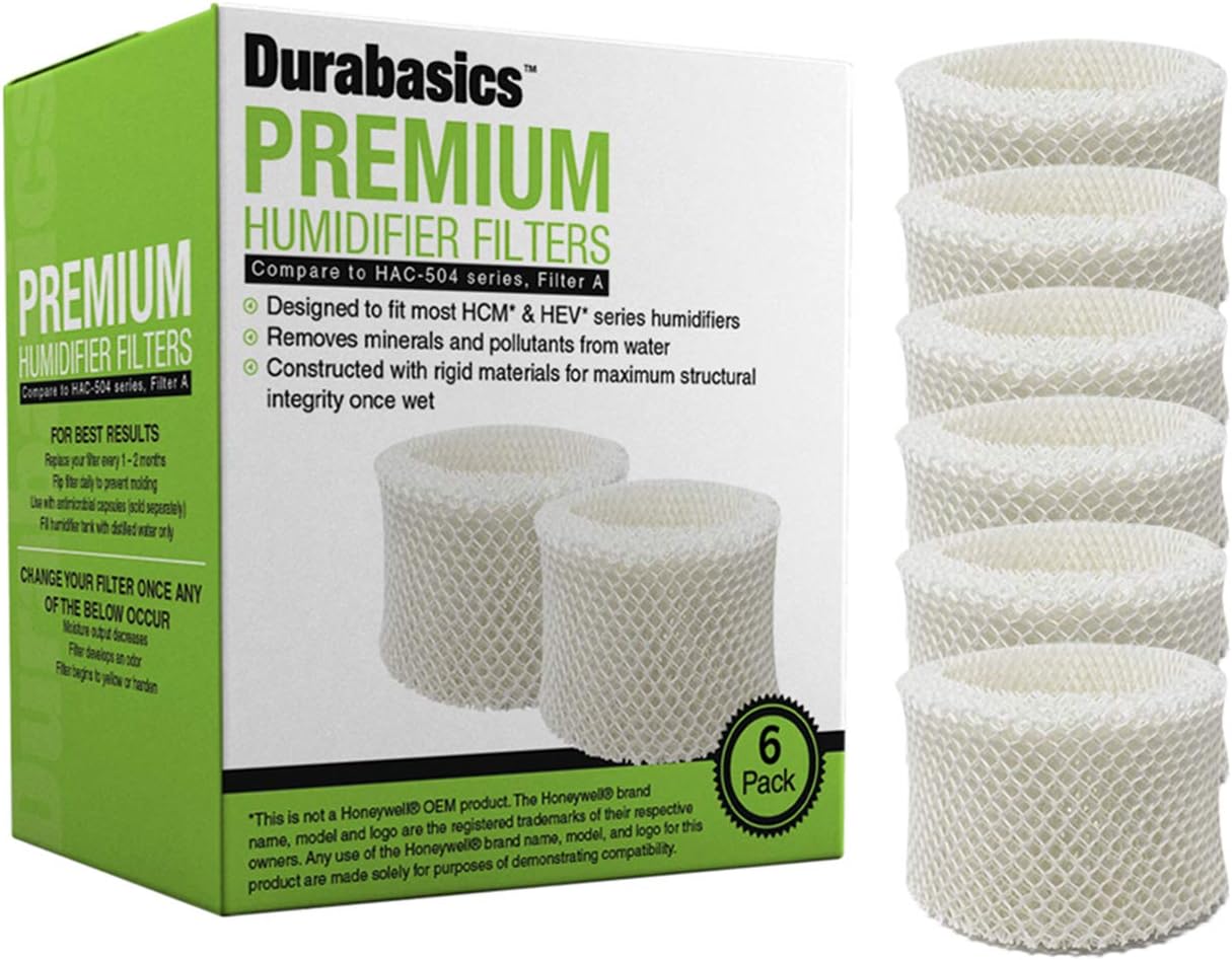 Durabasics 6 Pack of Premium Humidifier Filters Compatible with
