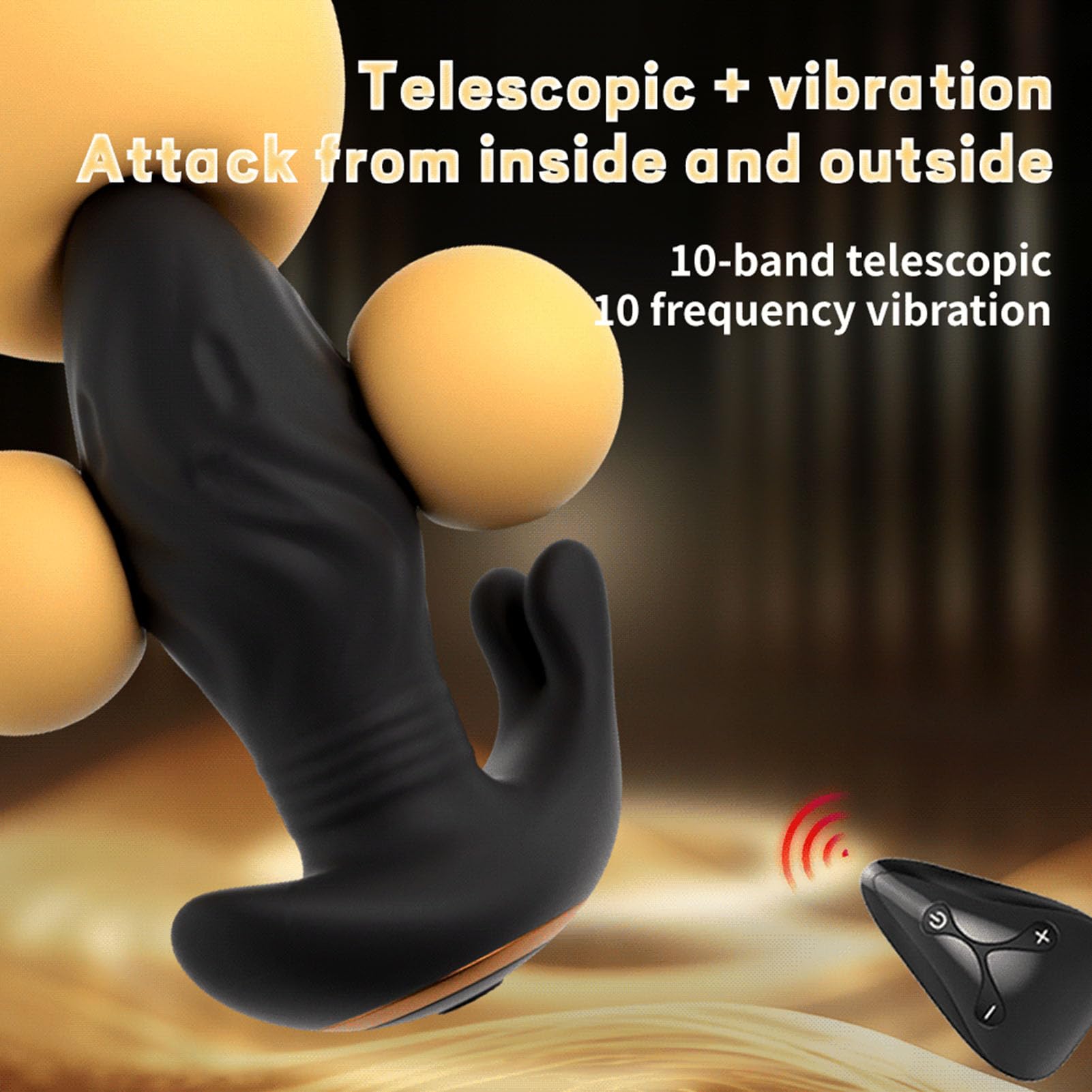 Massaggiatore in silicone con telecomando wireless, 10 modalità di pulsazione e 10 modalità di vibrazione