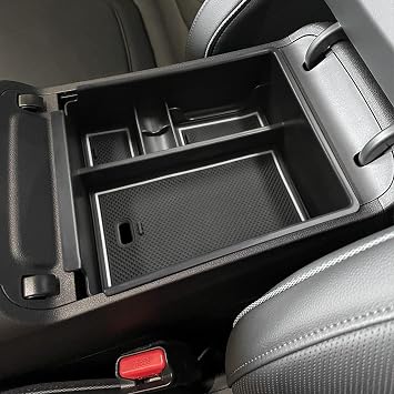 HGWEI Center Console Organizer Compatible with 2022-2024 Hyundai Tucson & Santa Cruz 2022-2025 Interior Accessories Armrest Storage Box Insert Tray Not for 2025 Limited/Hybrid/Plug-in Hybrid White