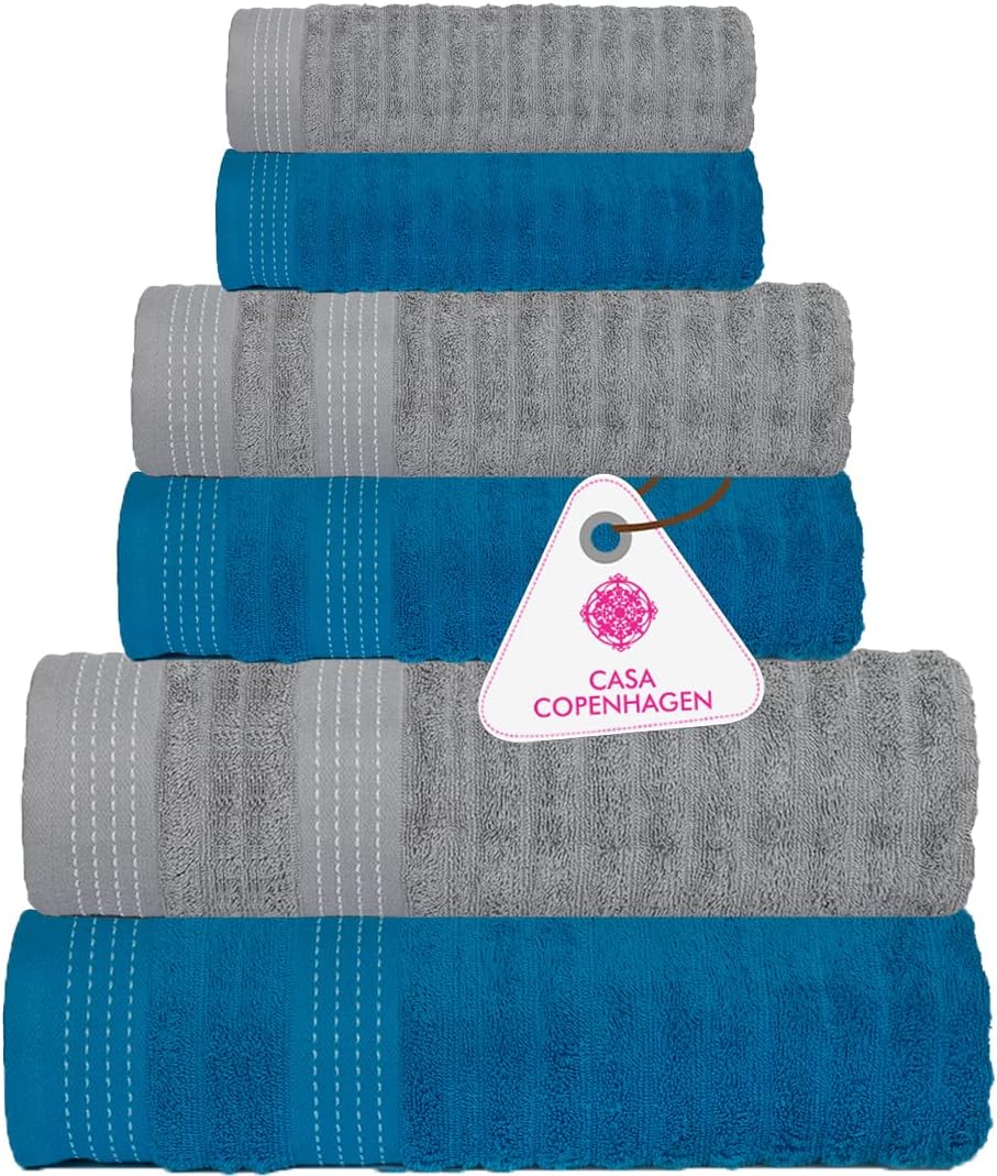 CASA COPENHAGEN Elegance Collection Towels 550 GSM 2 Bath