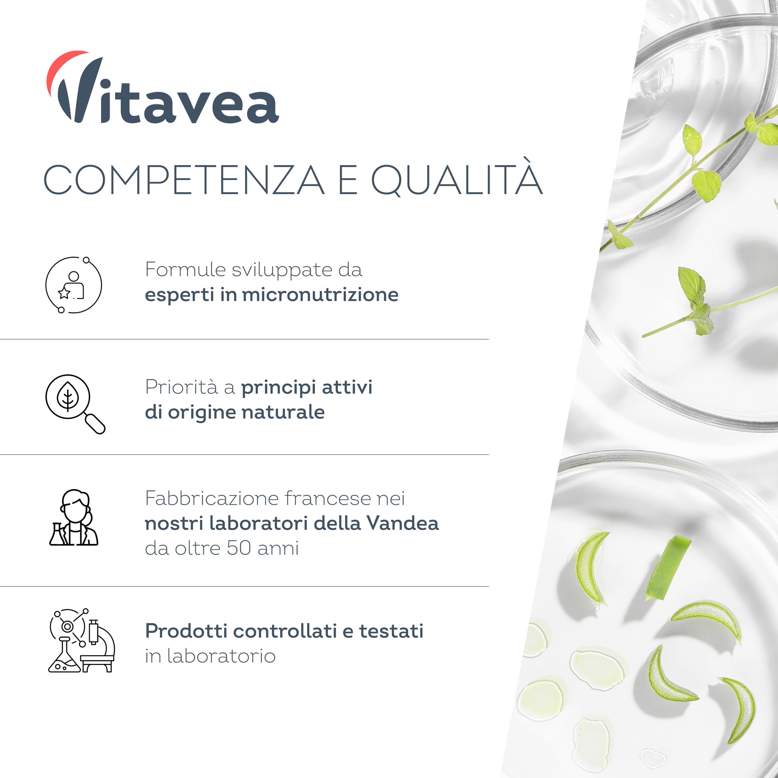 Ferro con Vitamina C - Alta Biodisponibilità (Ferro Bisglicinato Chelato) - Per Energia e Sistema Immunitario - Vegano, Senza Additivi - 180 Capsule - Vitavea