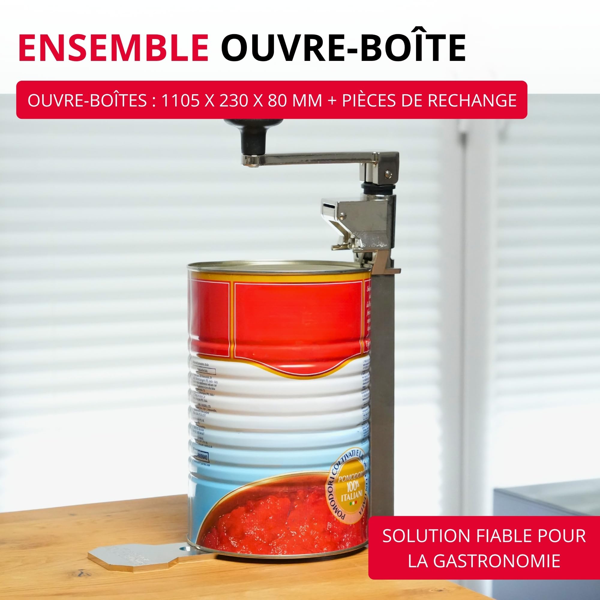 Westmark Set Ouvre-boîtes à Monter sur une Table + Pièces de Rechange, pour la Gastronomie/Cuisines Professionnelles, Longueur : 84 cm, Acier/Acier Inoxydable, Sieger Clou 40, 198522E6