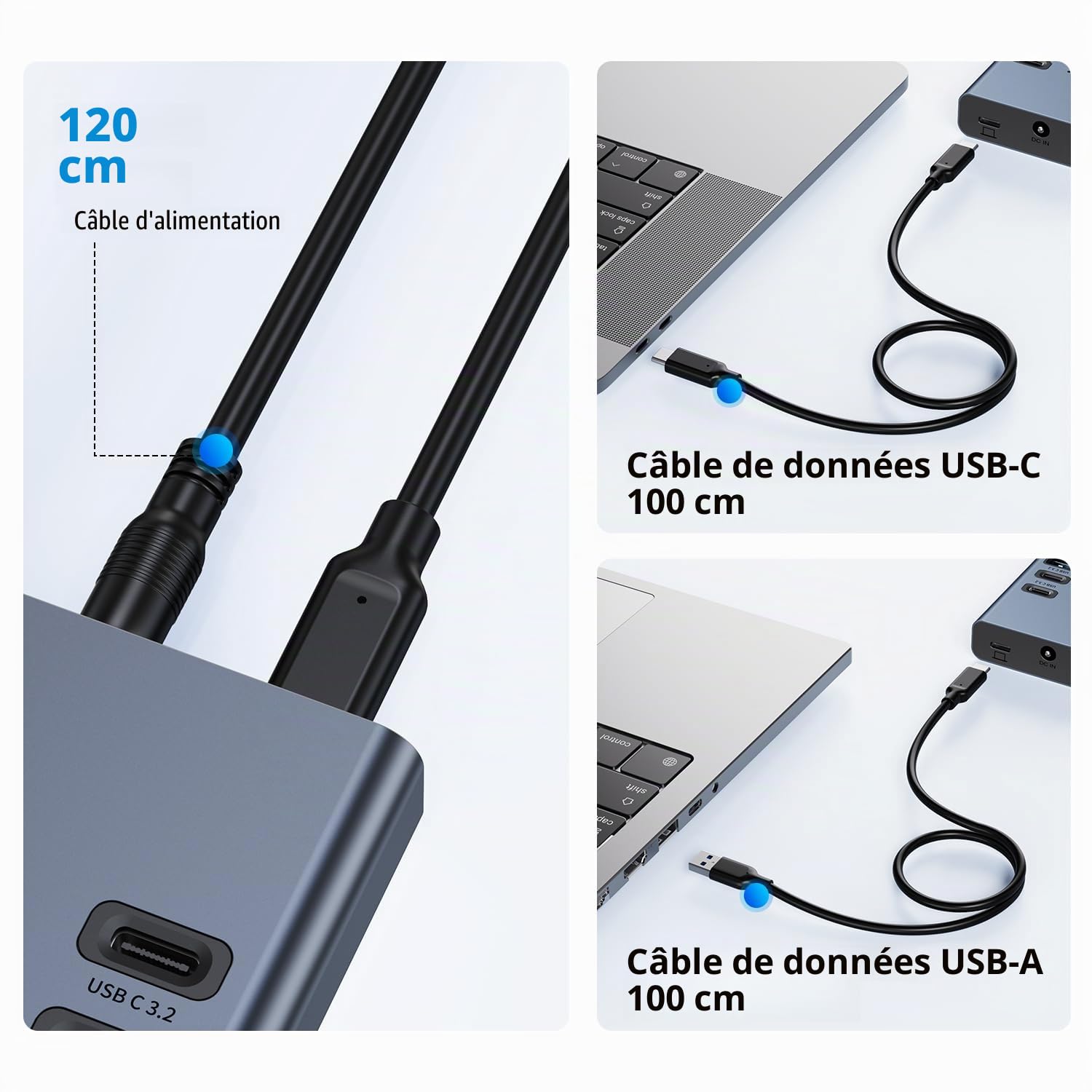 VANGREE Hub USB Alimenté 10Gbps, 17 Ports USB 3.2, Adaptateur 96W | 10x USB-A 3.2, 3x QC 24W Charge Rapide, 2x USB-C 3.2, SD/TF, Adaptateur 12V/8A pour PC Portable, PC, HDD, Clé USB