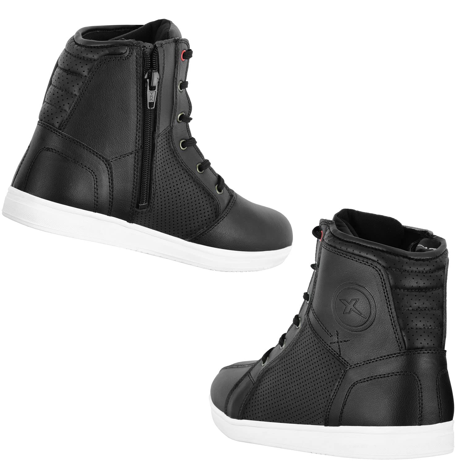 Botas de motocicleta para motociclista, zapatos de cuero CE Armadura, botas de motocicleta para hombres, zapatos impermeables de moda para hombres y niños