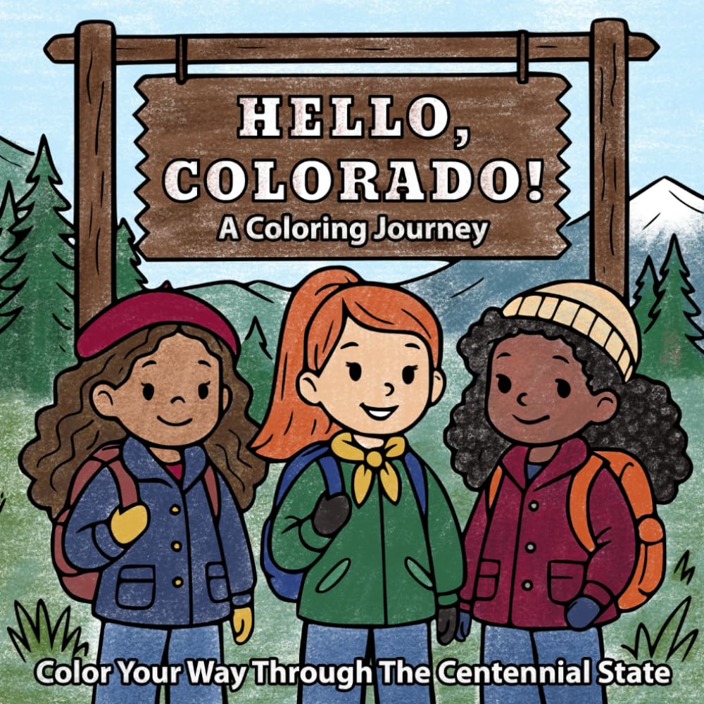 Hello, Colorado! A Coloring Journey: Color Your Way Through The Centennial State