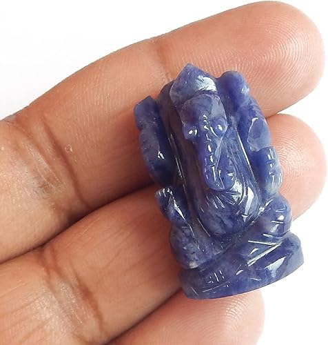 Vista 12 de Ojo de tigre natural, estatua de Ganesha de bolsillo, tablero de tablero de tablero de tablero de tablero de tablero de tigre tallado a mano Estatua