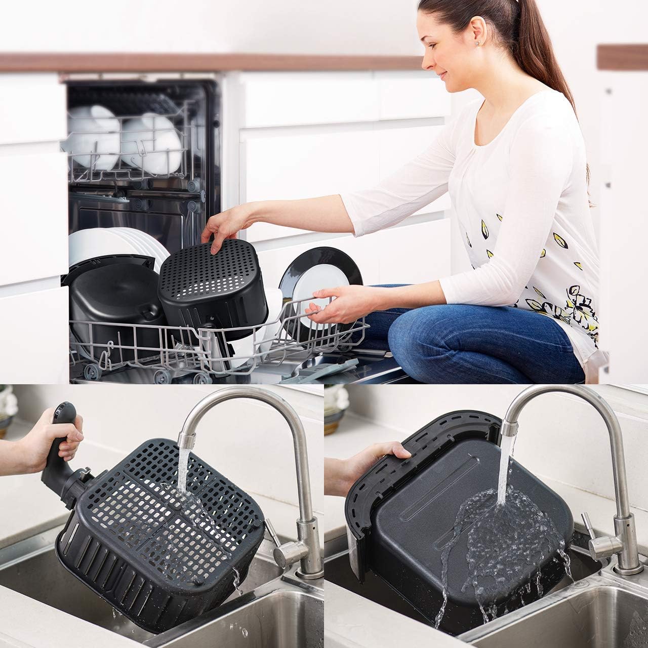IKICH Air Fryer basket cleaning