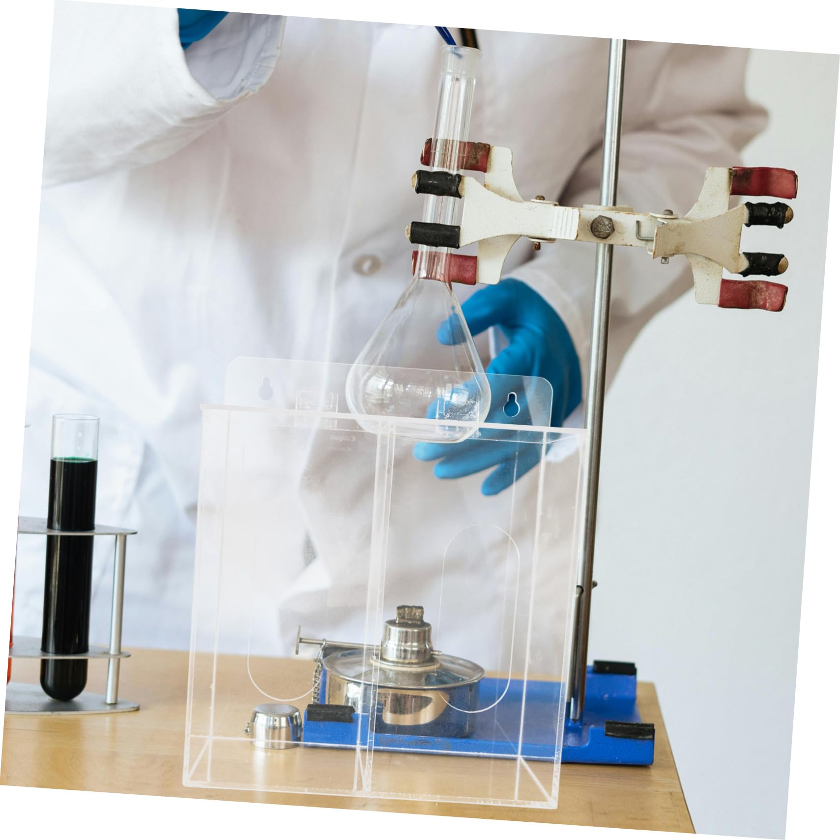 Gatuida 4pezzi Dispenser Da Muro Per Guanti e Maschere Contenitore Trasparente Acrilico Con Scomparti Organizzatore Salvaspazio Per Laboratorio e Di Lavoro