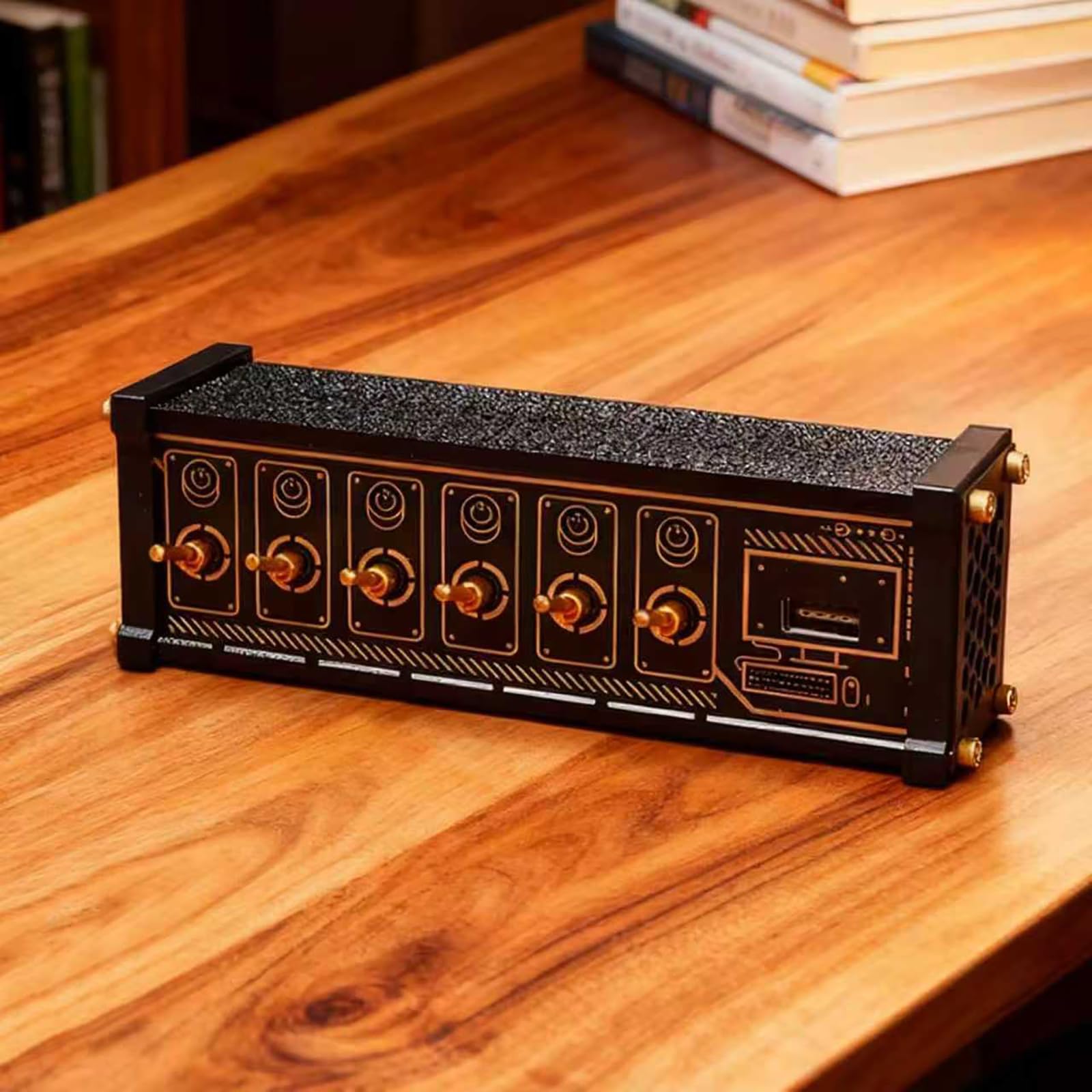 6 Port USB Switcher, Retro USB Docking Station, with LED Sta
