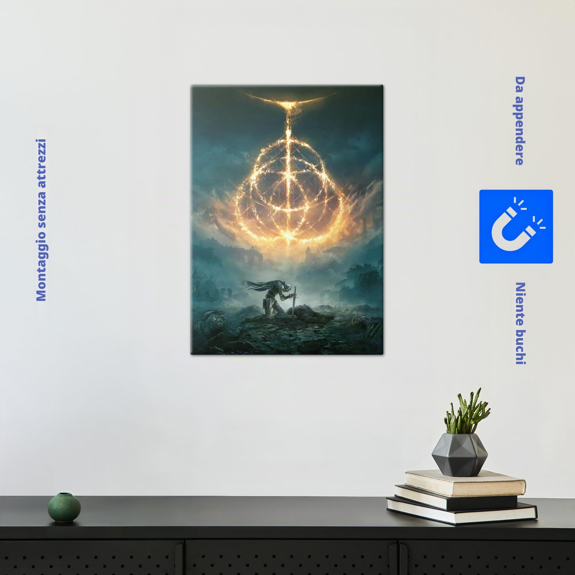 Displate Elden Ring Poster in Metall con Fissaggio Magnetico Ufficialmente Licenziato Immagini Lands Between - ELDEN RING poster chiave 32x45cm