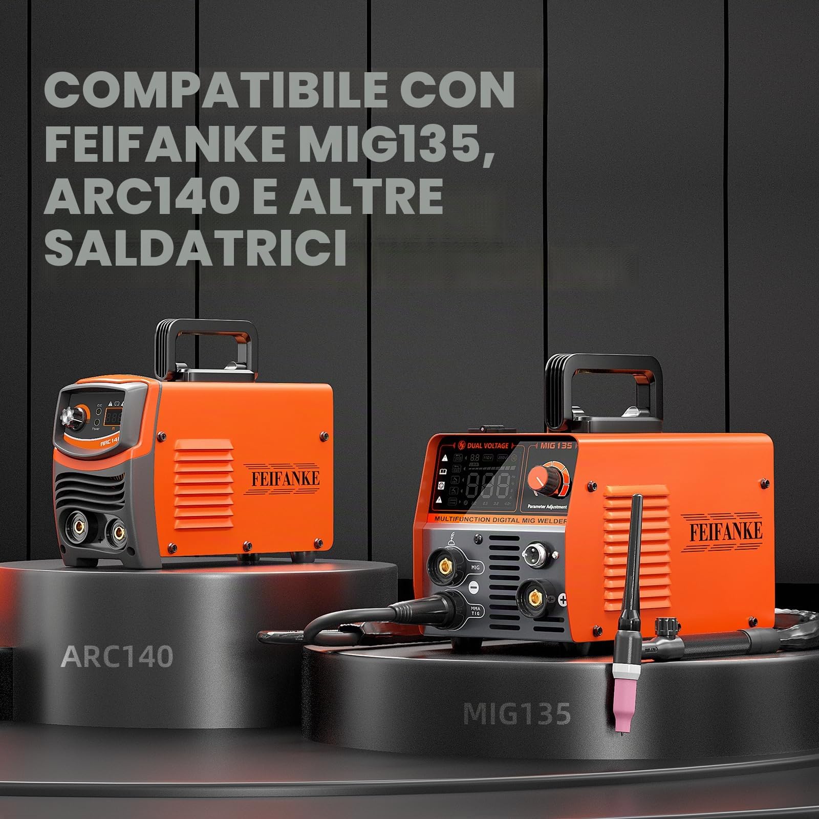 FEIFANKE WP-17V Pacchetto Tubi Torcia TIG 10-50mm² Connessione Fondina In Pelle Pacchetto Tubi con Accessori Compatibile con Saldatrici ARC140 MIG135