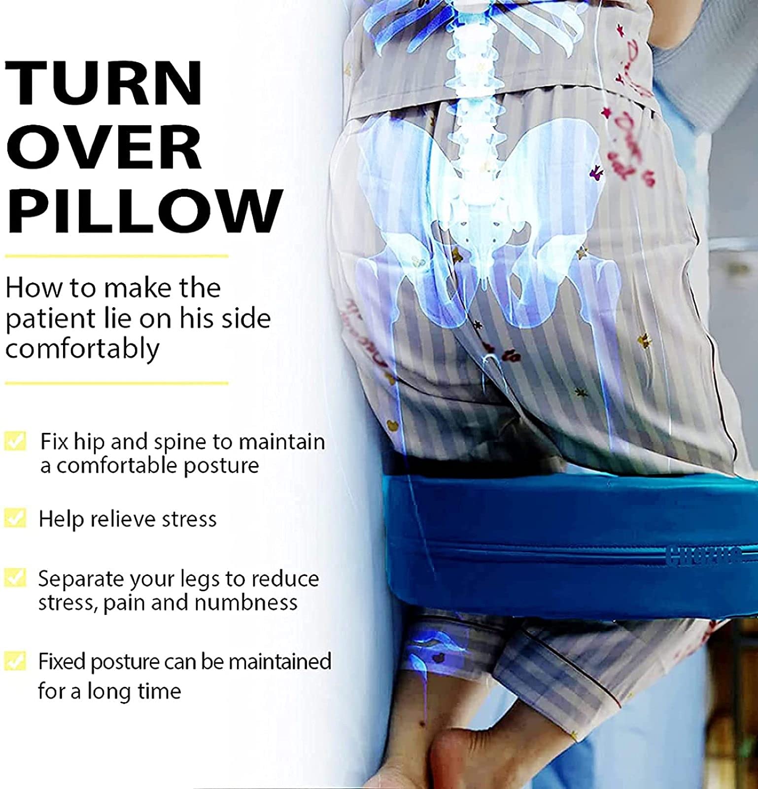 Coussin pivotant pratique pour patients forcés au lit en forme de U anti-escarres pour personnes âgées Coussin pivotant pratique pour patients forcés au lit en forme de U anti-escarres pour personnes âgées
