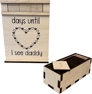 Days Until I See Daddy/Mommy Wood Countdown From Made By R And R (Daddy)