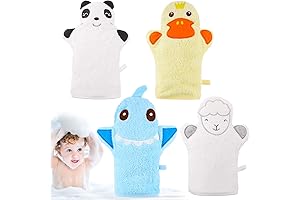 4 Pieces Baby Bath Mitt Washcloths: The Fun and Gentle Way to...