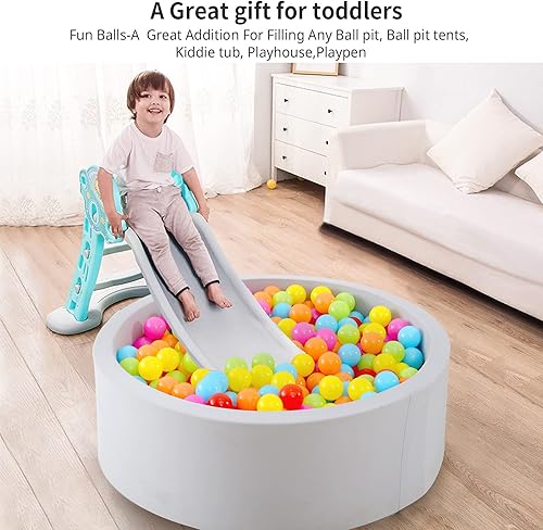 Miniatura 3 de Pelotas de plástico suave, 100, 200, 500 unidades, bolas de juguete de plástico para niños, bolas de estrés a prueba de aplastamiento para fiesta de