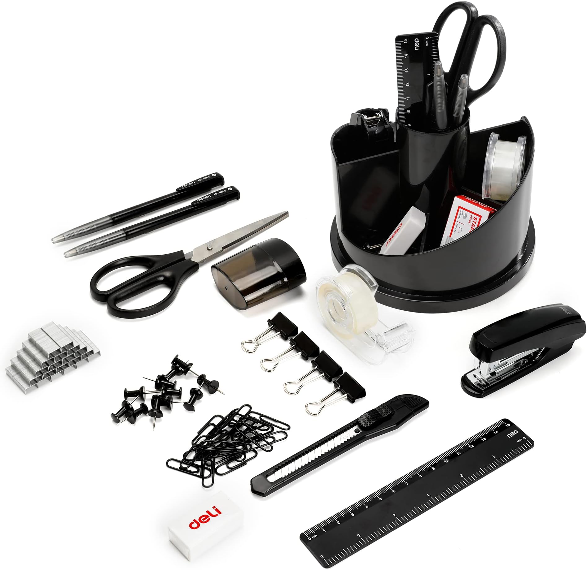 SMAROICE 136 Pcs portable Office Supplies Set with Desk