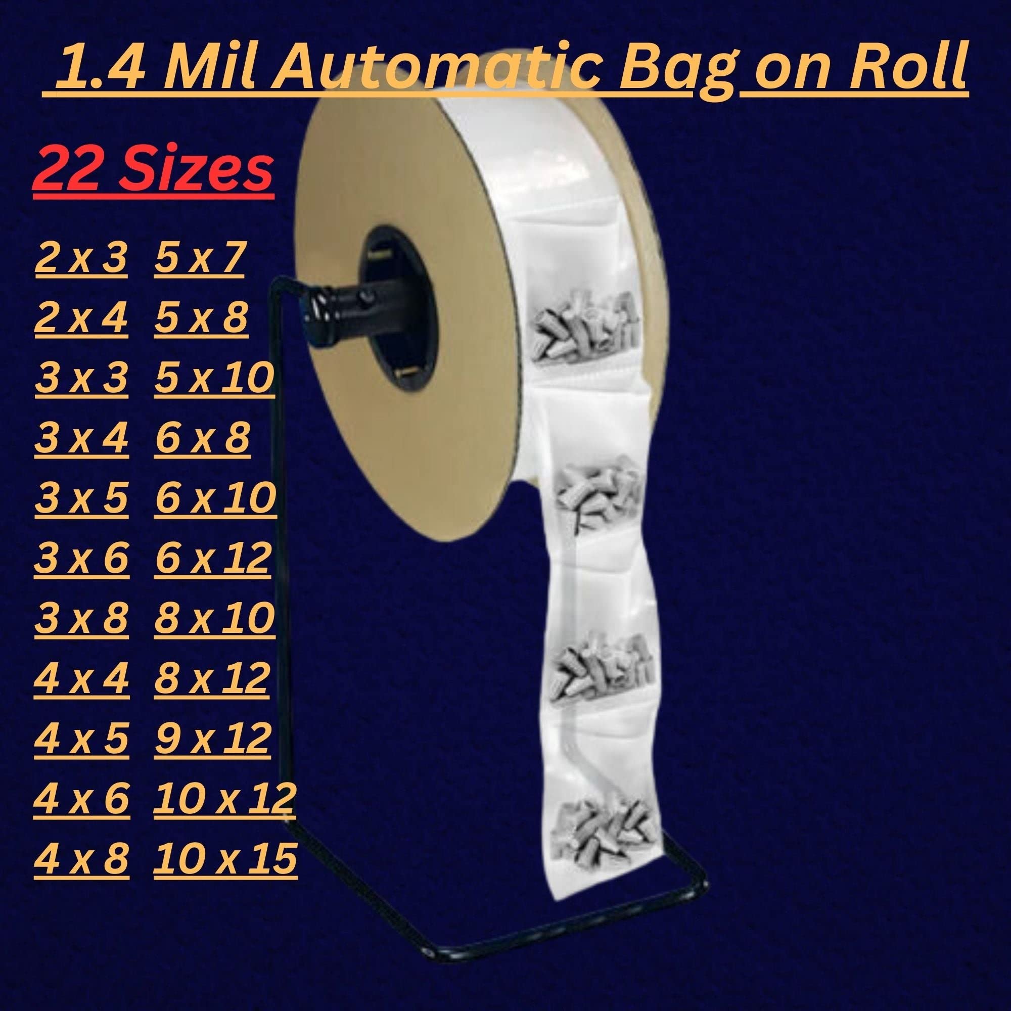 Amazon.com: Plastic Standard Auto Fill Poly Bags on a 1 Roll -1.4