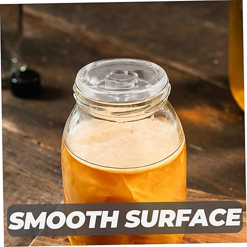 Miniatura 4 de Housoutil Pesas de vidrio fermentado, kit de decapado de tapa de tarro de fermentación, decapado de vidrio de sal, pesos de barro, tapas de latas,