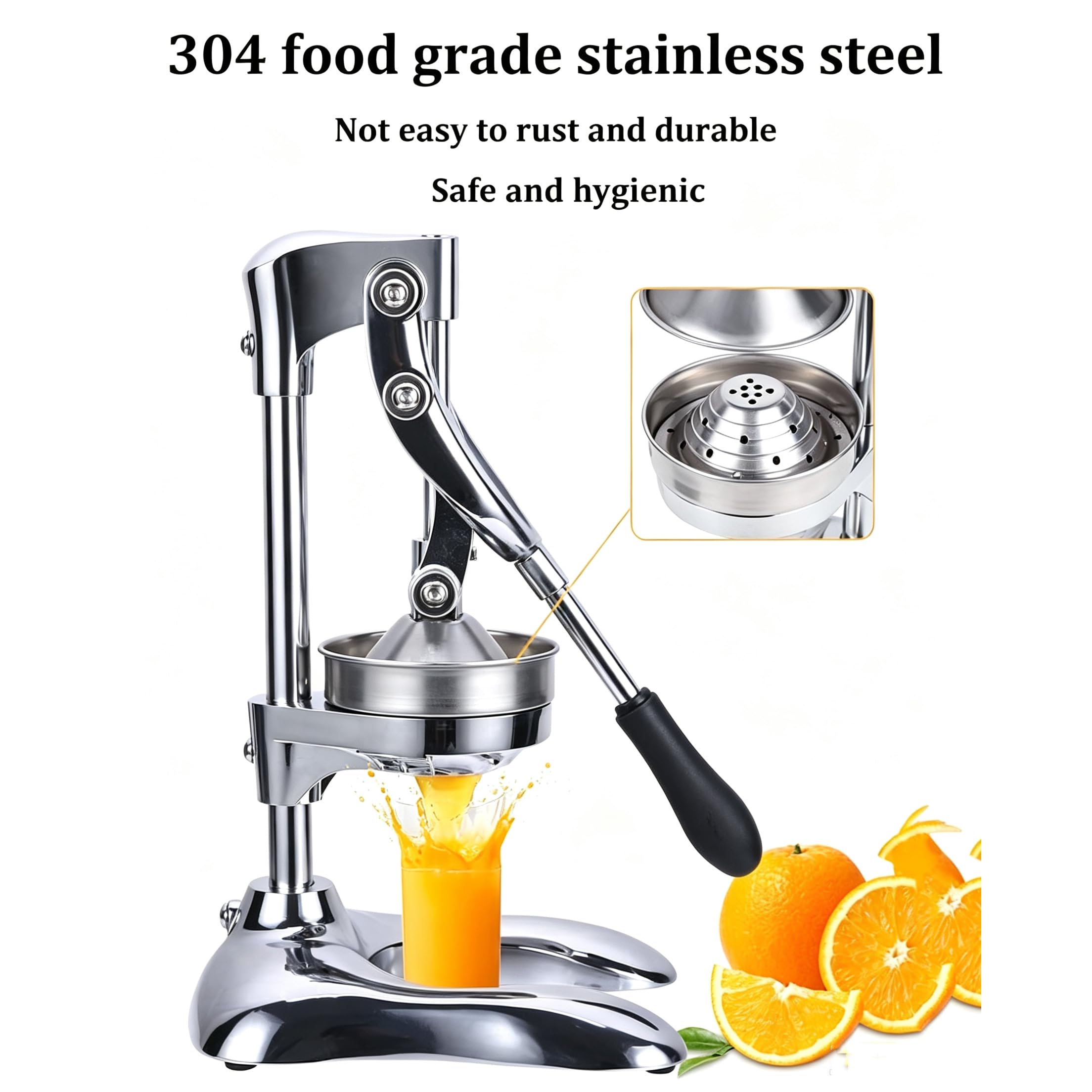 Exprimidor De Hierro Fundido, Manual | extractor de prensa manual eficiente, para naranja, lima, limón y granada: resuelve las necesidades de exprimir jugo rápidame