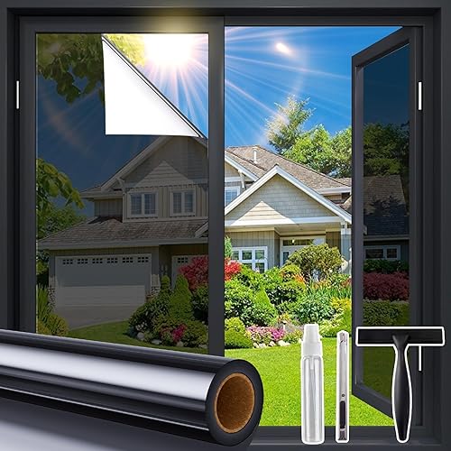 Vista 48 de Coavas - Película de privacidad para ventana no adhesiva, película translúcida de aves para ventana, película estática, adhesivos de ventana