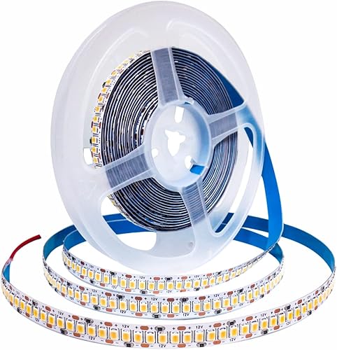 Tiras de luz LED 12V, Blanco Cálido 3000K 5M Tiras 2835 IP20 240 LEDs/M 1200 LEDs en Total Súper Brillante Tiras de Luce