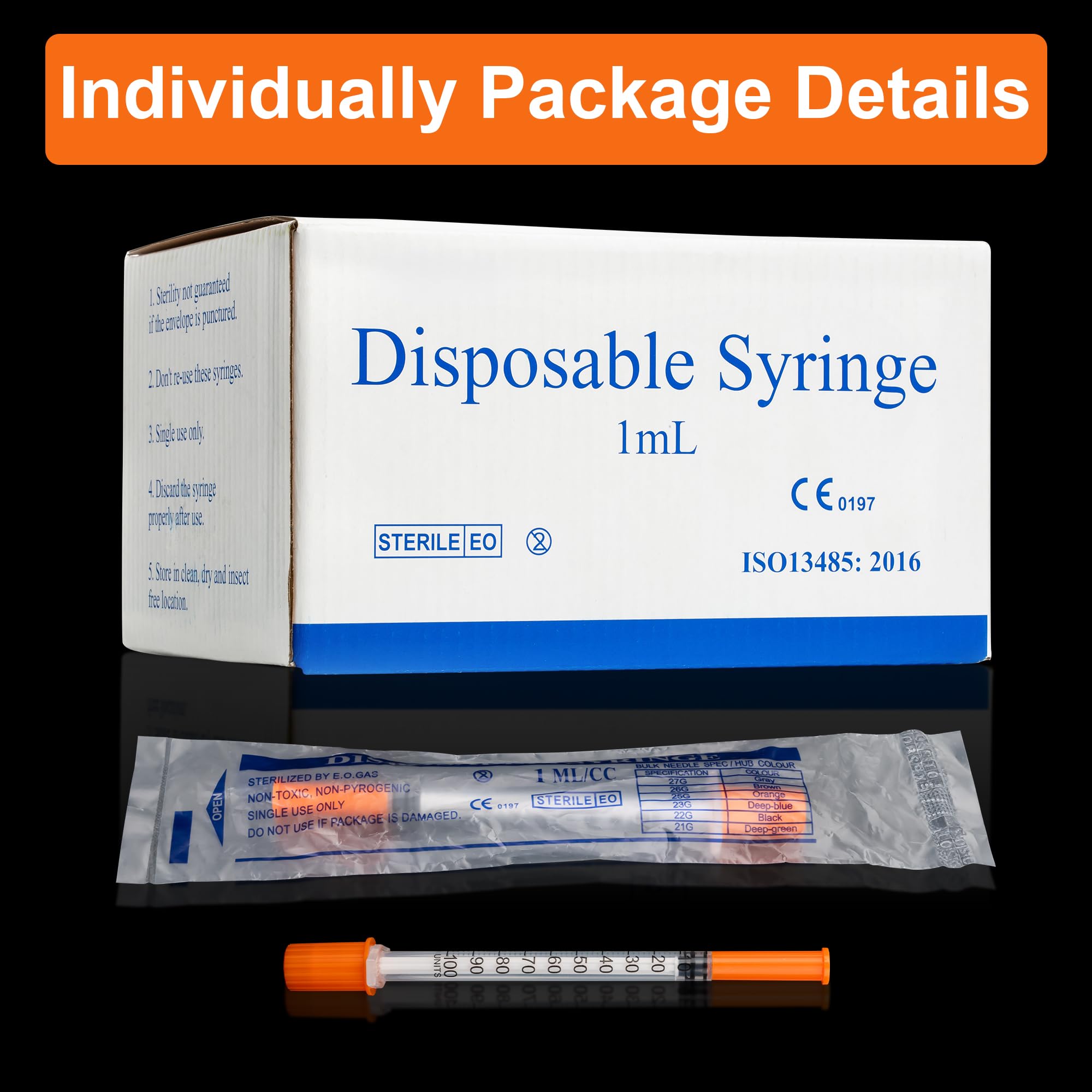 1ml Syringes 30G - Pack of 100 -6