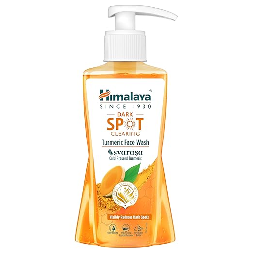 Himalaya Dark Spot Clearing Turmeric Face Wash For glowing skin with Niacinamide Suitable for all skin types Clinically Tested Soap Free For Men & Women 200ml