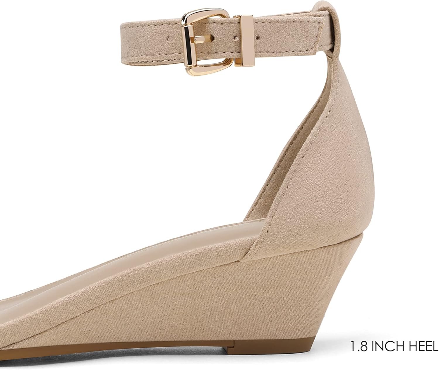 DREAM PAIRS Women's Ingrid Ankle Strap Low Wedge Sandal - Image 3