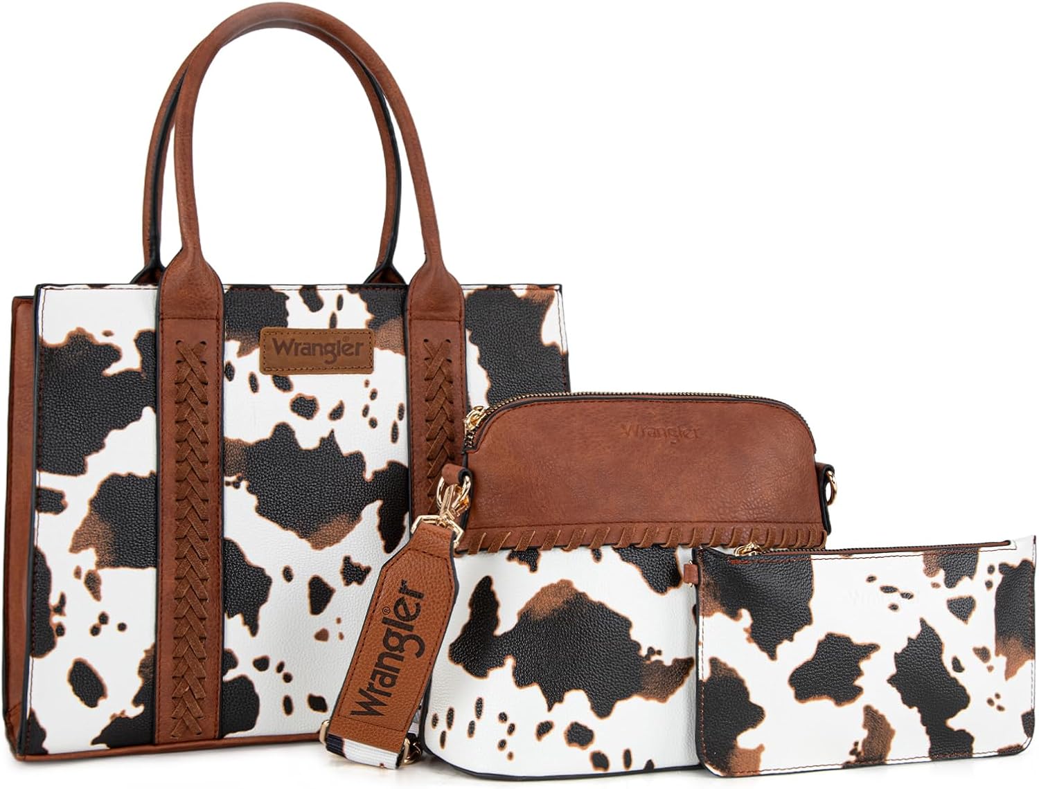 Wrangler 3Pcs Purses for Women Tote Bag Crossbody Handbag Sets with Strap
