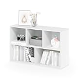 Furinno LUDER Book Shelf, 5-Cube Bookshelf, Reversible Bookcase, 9.4