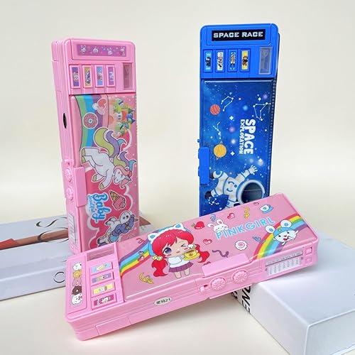 Miniatura 8 de Estuche multifunción desplegable para niños, estuche kawaii para bolígrafos, soporte para lápices para estudiantes de escuela, bonita caja de