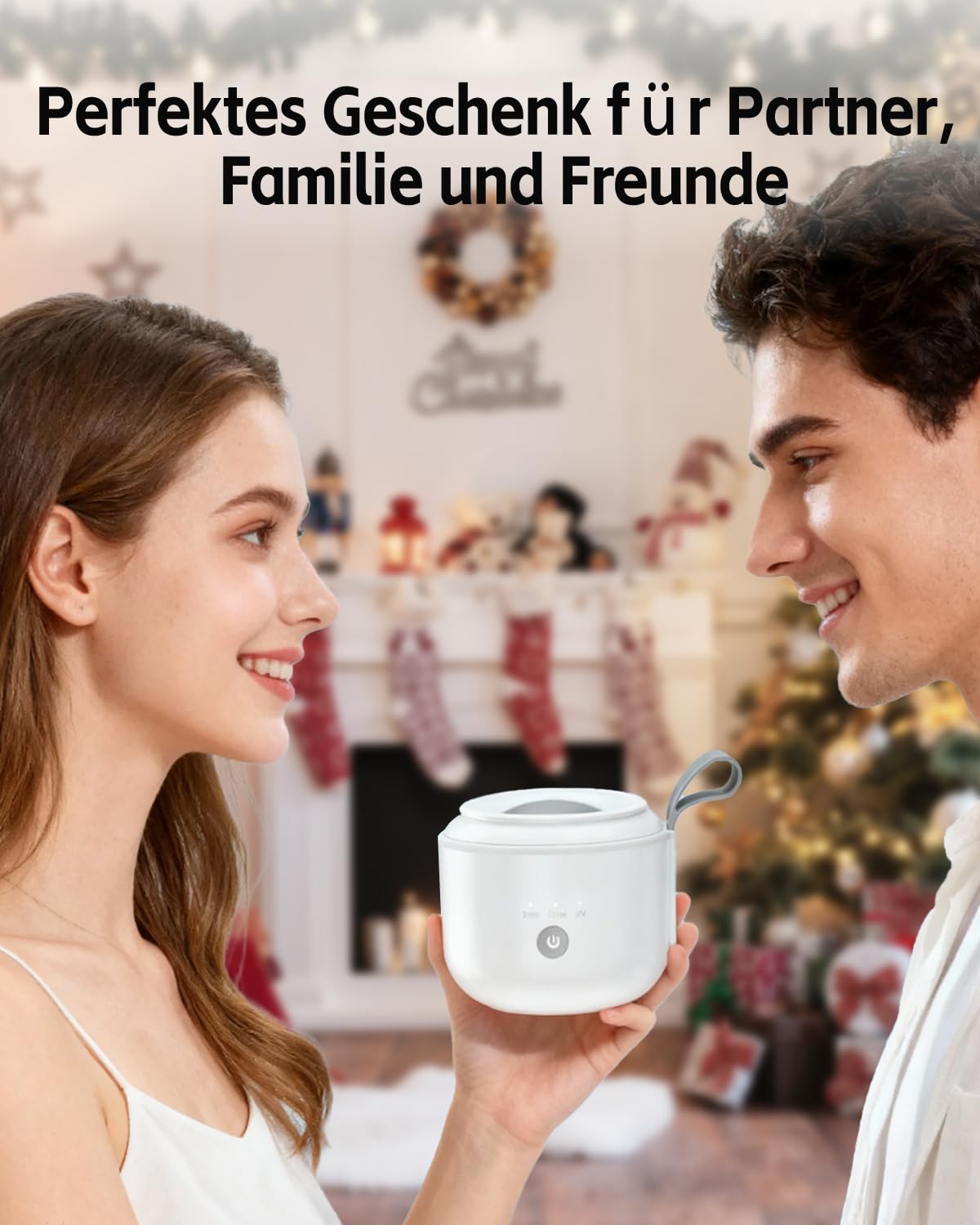 JeaTone Ultraschallreinigungsgerät Zahnschiene Kabellos - 48kHz Dental Pod mit UV-Licht & 2000mAh Akku - IPX5 Wasserdichtes Ultraschallreiniger für Retainer, Aligner, Zahnersatz & Schmuck - 200ml