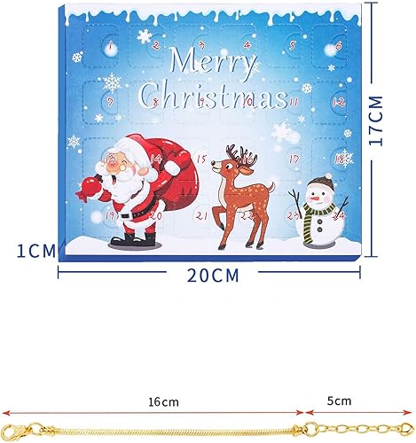 Miniatura 7 de Calendario de Adviento de Navidad 2023, kit de fabricación de pulseras para niñas, calendario de cuenta regresiva de Navidad, pulseras de joyería