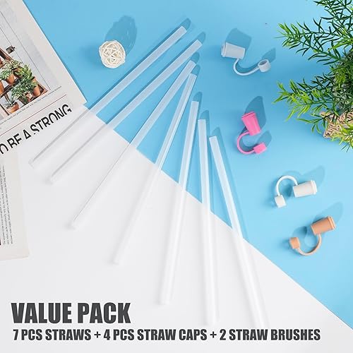 Miniatura 7 de Greant Paquete de 7 popotes de repuesto para vaso Hydro Flask de 32 onzas y 40 onzas, cubierta de popote a prueba de polvo para vaso Hydro Flask de