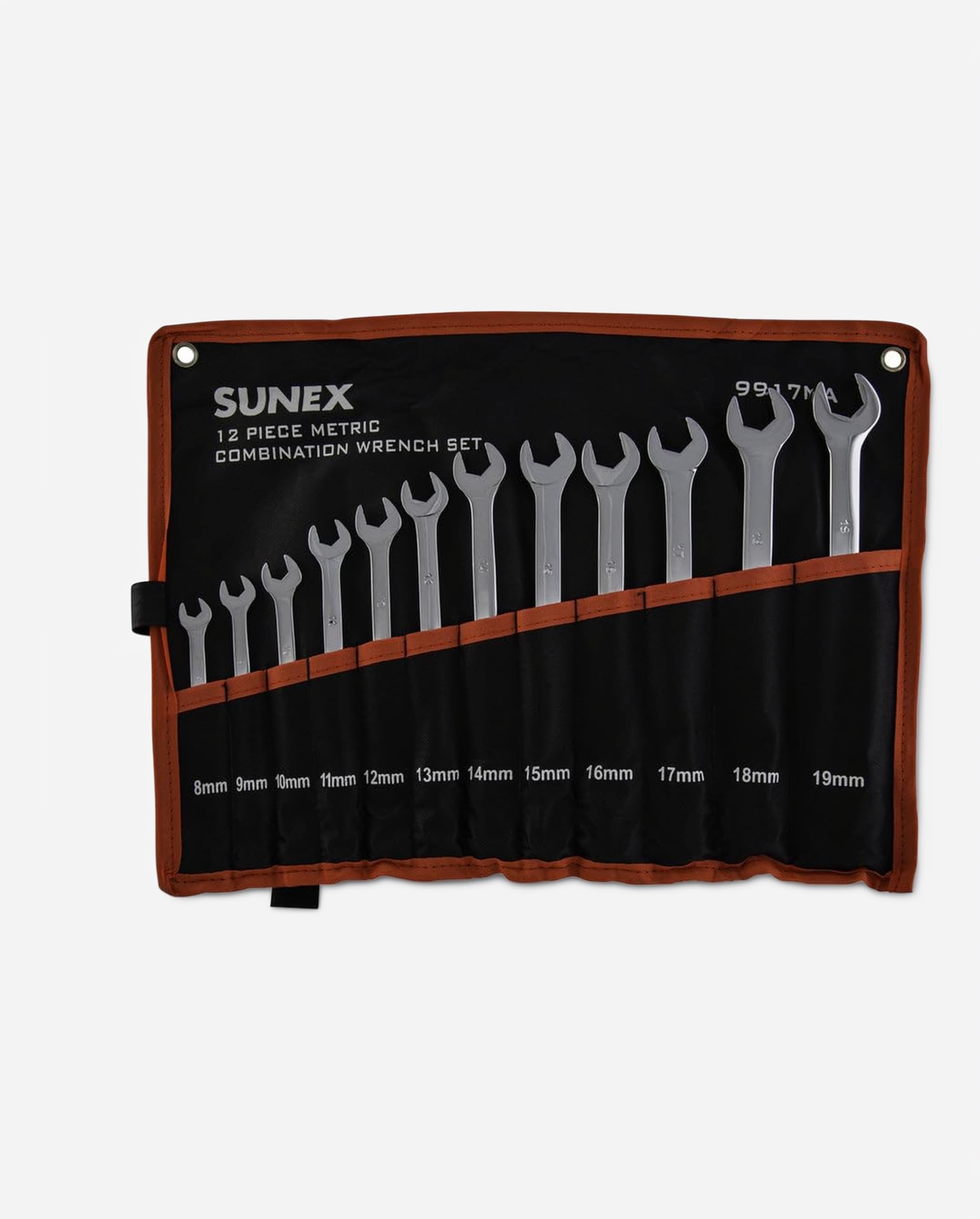 Sunex Tools 9917MA Metric V-Groove Combination Wrench Set, 8mm