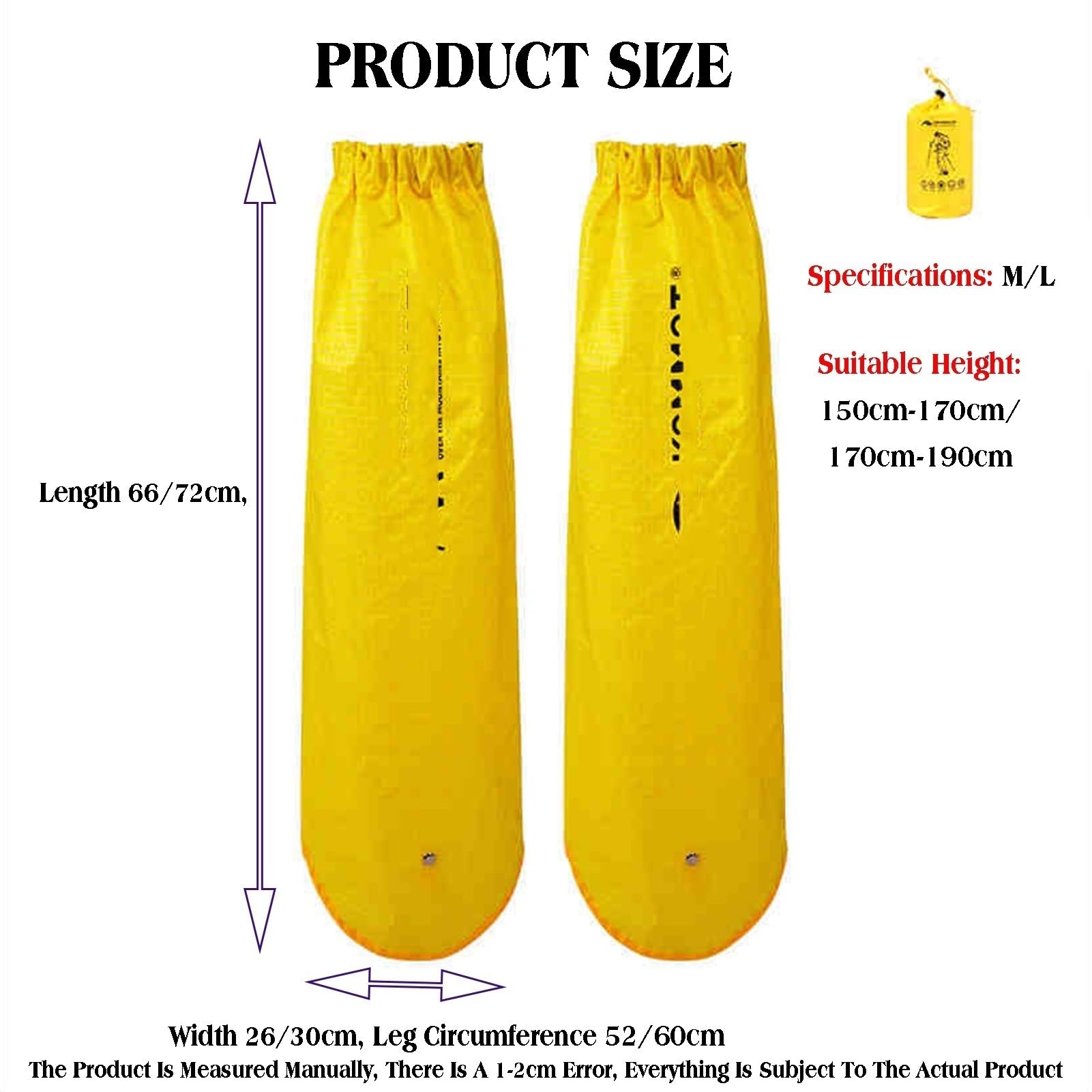 1 Par De Polainas Ligeras Y Ajustables For Botas De Senderismo con Bolsa De Almacenamiento, For Senderismo, Caminatas Y Escalada Al Aire Libre, Talla Única.(Yellow,L)