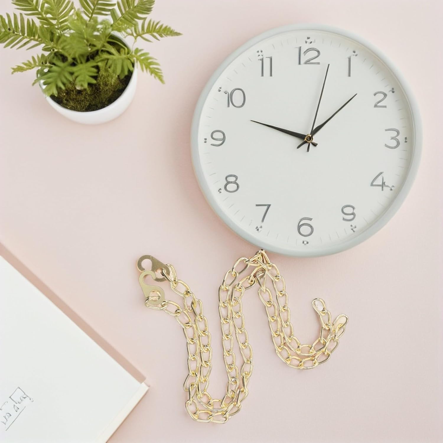 4pcs Metal Clock Chain Replacement for Large Mechanical and Grandfather Clocks with Precision Engineering and Effortless Operation Vintage Style Suitable for Home Decor