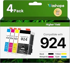 924 Ink Cartridges Replacement for HP 924 924e Compatible for HP OfficeJet Pro 8120e 8122e 8124e 8125e 8132e 8134e 8135e 8130e 8138e 8139e Printer (4-Pack, B/C/M/Y,No Chip) | Compatible for HP OfficeJet Pro 8120e 8122e 8124e 8125e 8132e 8134e 8135e 8130e 