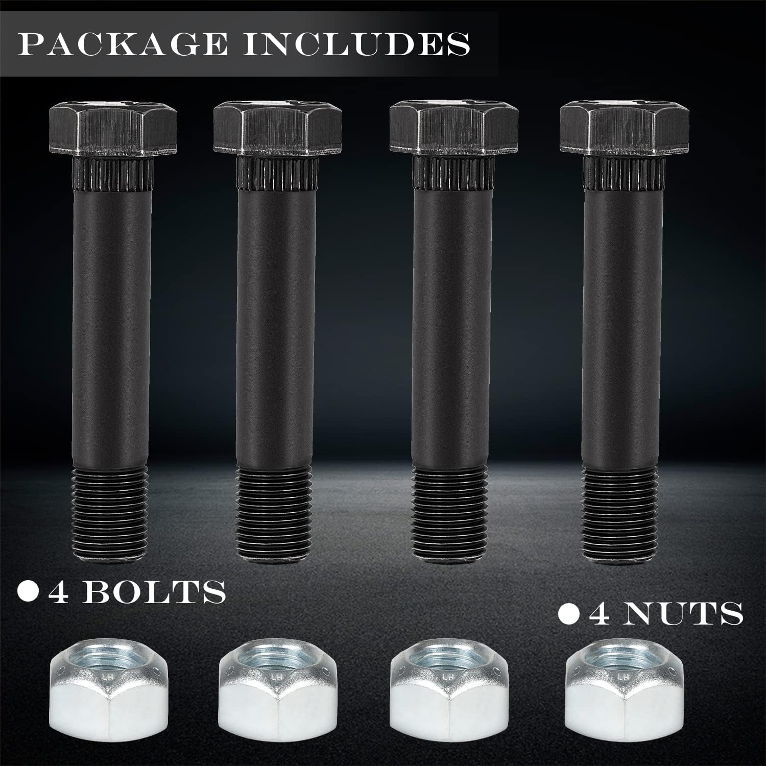 9/16" -18 X 3-1/2" Trailer Leaf Spring Shackle Bolts with Lock Nuts For 2" Wide Slipper or Double Eye Leaf Springs Onto Hanger Bracket Or Equalizers