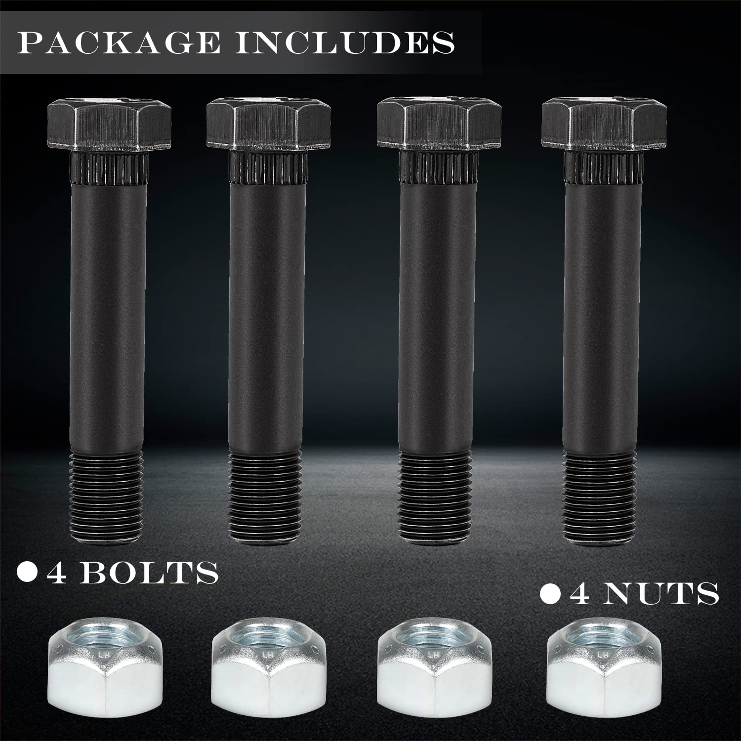 9/16" -18 x 3 Trailer Leaf Spring Shackle Bolt & Lock Nut for 1-3/4" Wide Leaf Springs onto Hanger Brackets Or Equalizers