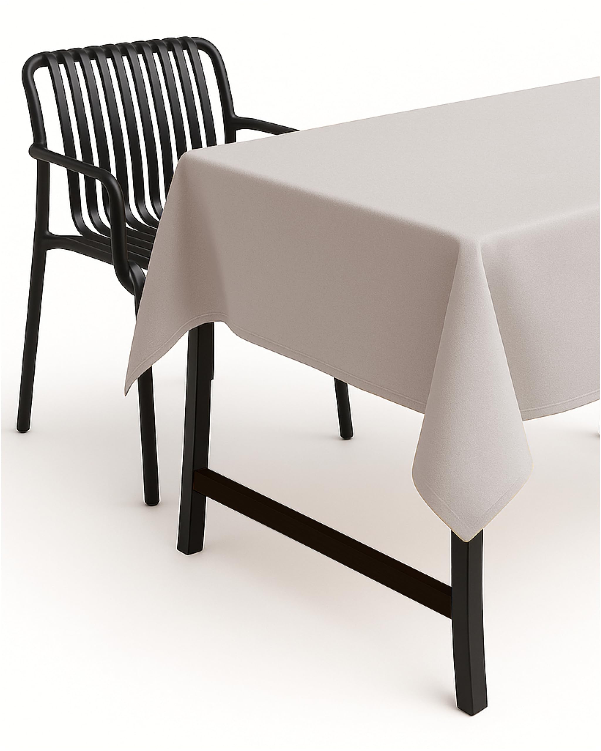 Texpot Hellgrau Textildepot24 Garden Tablecloth, Linen Look, Lotus Effect Fabric, Stain Protection, Non-Iron, Light Grey, 130 X 220 Cm