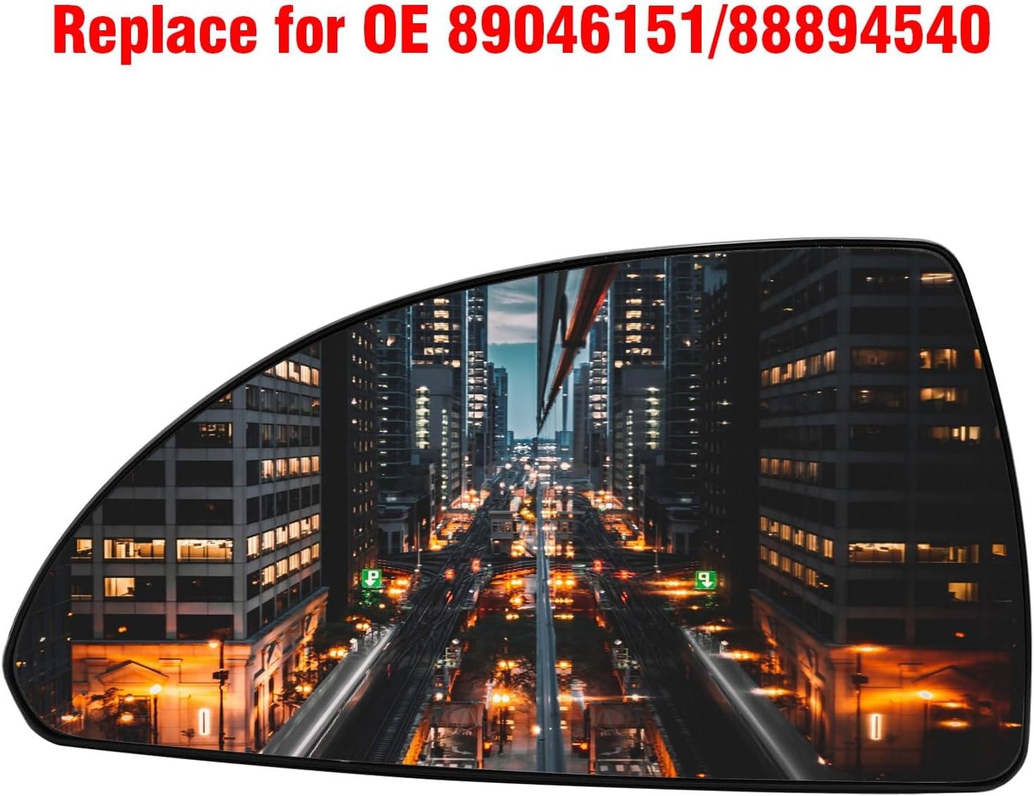 Compatible Chevy Impala Side Mirror Glass Replacement 2006 2007 2008 2009 2010 2011 2012 2013 SS LS LT LTZ, Driver Side Mirror Glass with Power Heated, Replace for 89046151 88894540 - Left