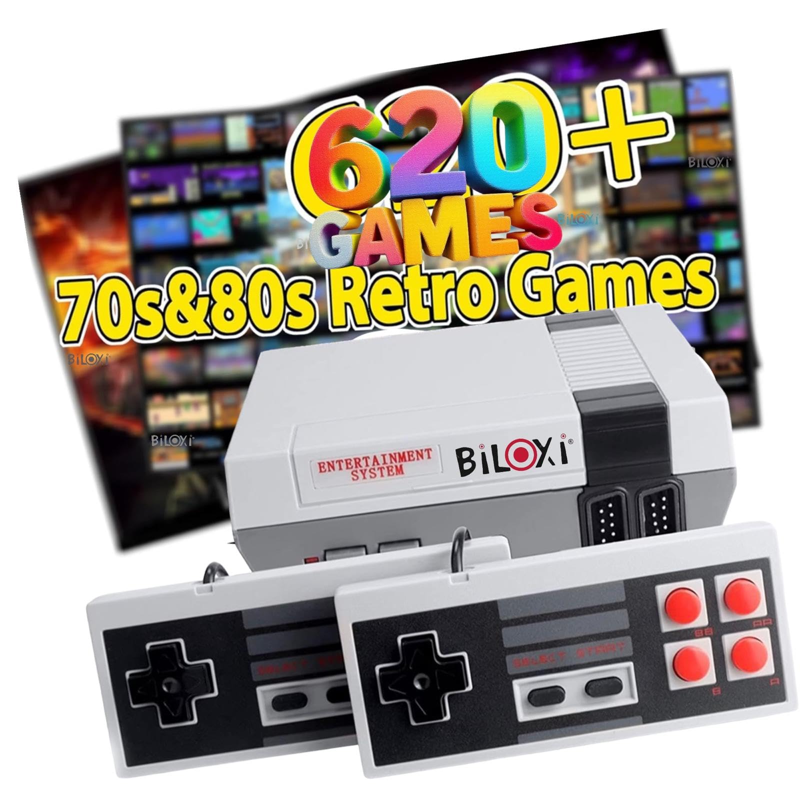 Amazon.com: Biloxi 620 Retro Game Console, 8-Bit Classic Mini
