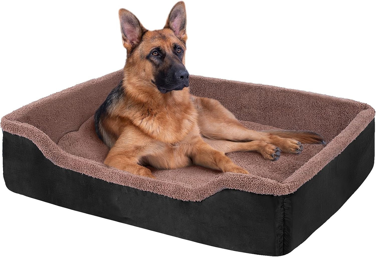 Mfox Egg Crate Foam Dog Bed with High Density Foam Base for
